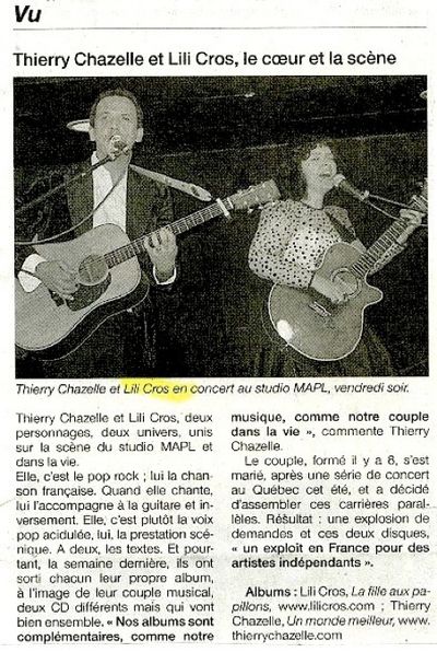 Ouest France, 18 octobre 2008
