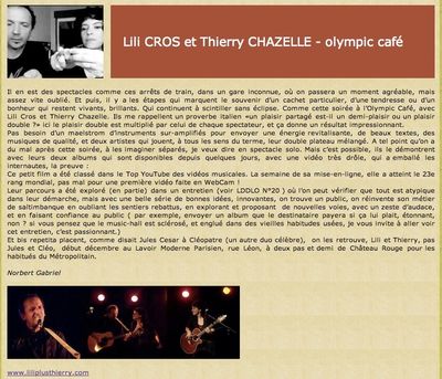 Le Doigt dans l'Œil, 25 novembre 2008