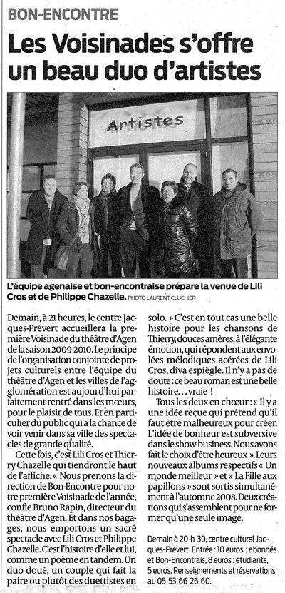 Sud Ouest, 15 janvier 2010