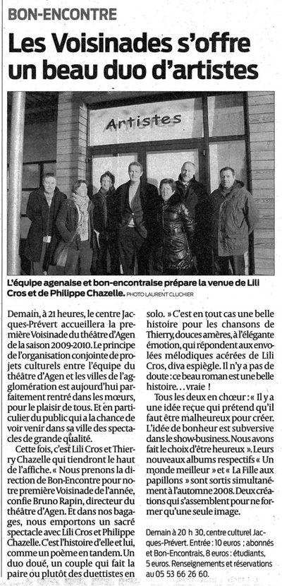 Sud Ouest, 16 janvier 2010