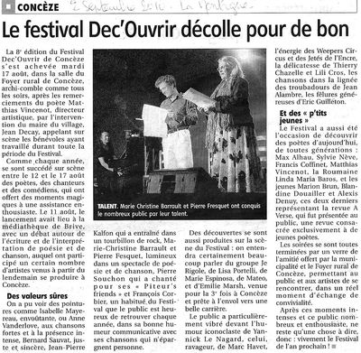 La Montagne, 2 septembre 2010