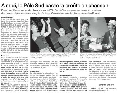 Ouest France, 22 septembre 2010