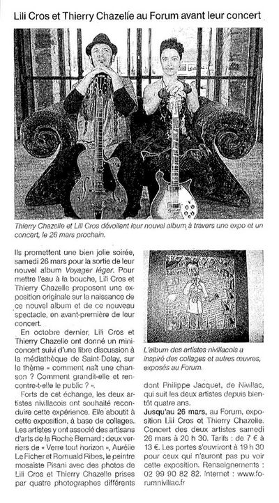 Ouest France, 16 mars 2011