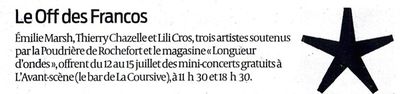 Sud Ouest, 12 juillet 2011