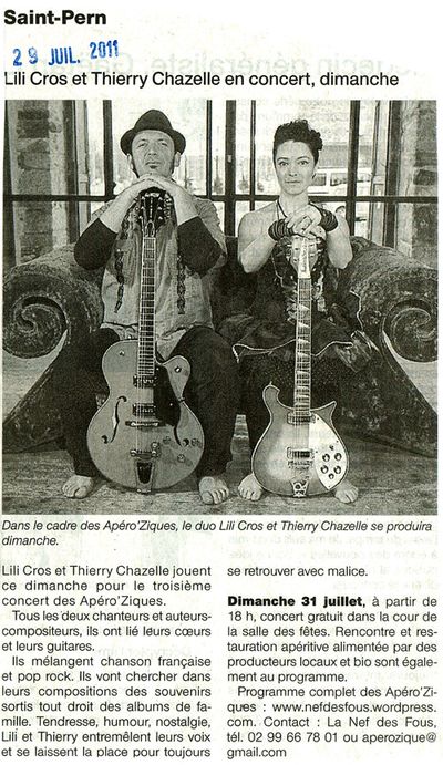 Ouest France, 29 juillet 2011