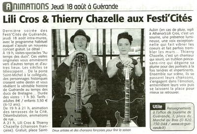 Ouest France, 17 août 2011