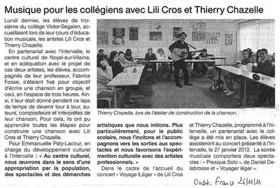 Ouest France, 26 novembre 2011