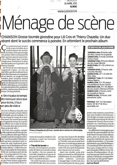 Sud Ouest, 25 avril 2012