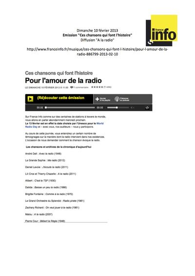 France Info, 10 février 2013