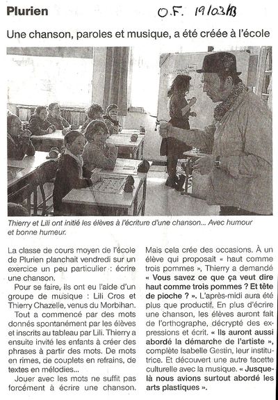 Ouest France, 19 mars 2013