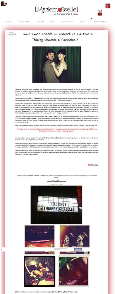 Made-Moiselle, 28 mars 2013
