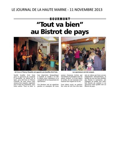 Le Journal de la Haute-Marne, 11 novembre 2013