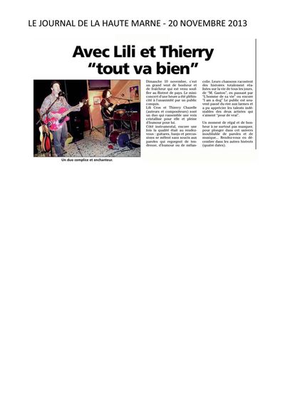 Le Journal de la Haute-Marne, 20 novembre 2013