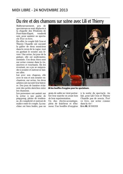 Midi Libre, 24 novembre 2013