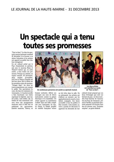Le Journal de la Haute-Marne, 31 décembre 2013