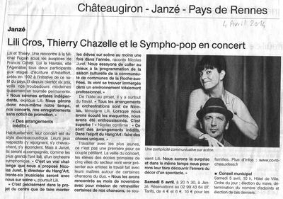 Ouest France, 1 avril 2014