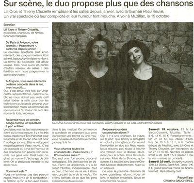 Ouest France, 11 octobre 2016