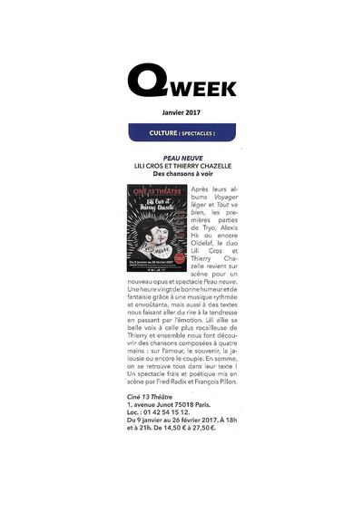 Qweek, 1 janvier 2017