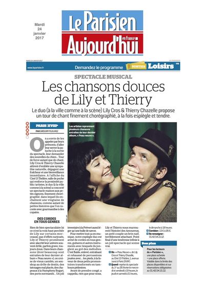 Le Parisien, 24 janvier 2017