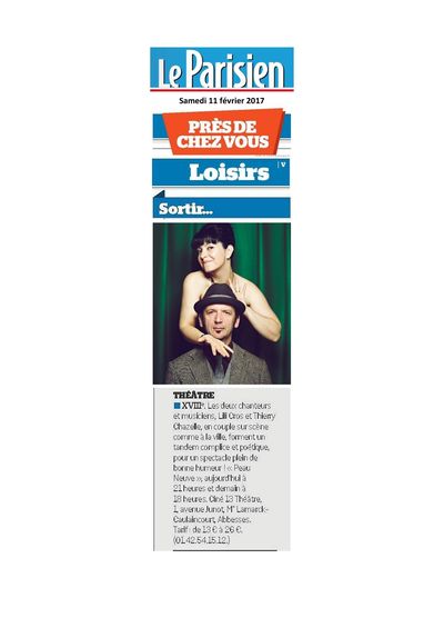 Peau Neuve et Le Parisien, 11 février 2017