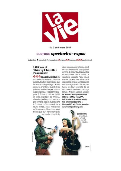 La Vie, 2 mars 2017