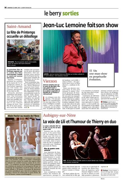 Le Berry Républicain, 21 avril 2017