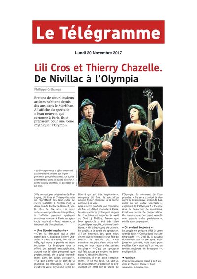 Le Télégramme, 20 novembre 2017