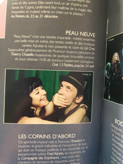 Théâtres et Spectacles de Paris, 1 décembre 2017