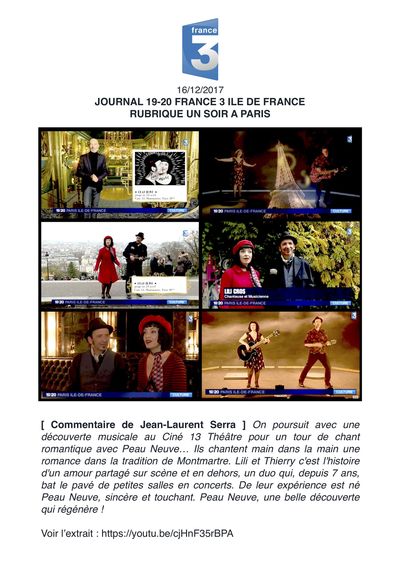France 3 Île-de-France, 16 décembre 2017