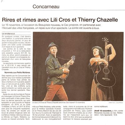Ouest France, 10 novembre 2018