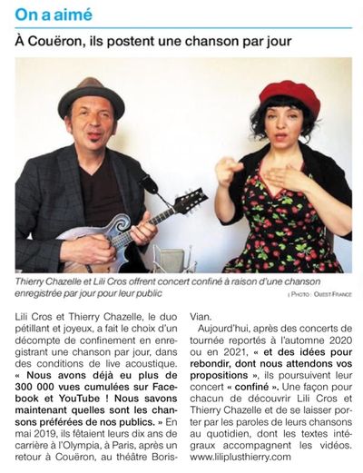 Ouest France, 23 avril 2020