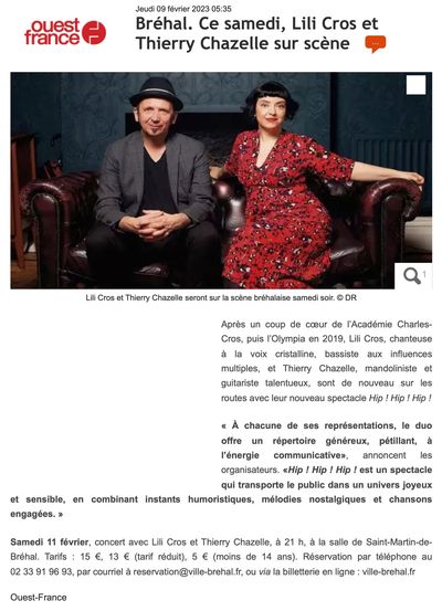 Ouest France, 11 février 2023